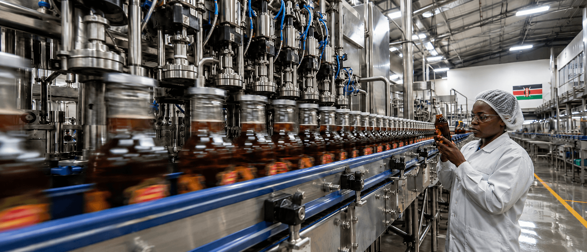 Inside a Kenyan food and beverage processing plant