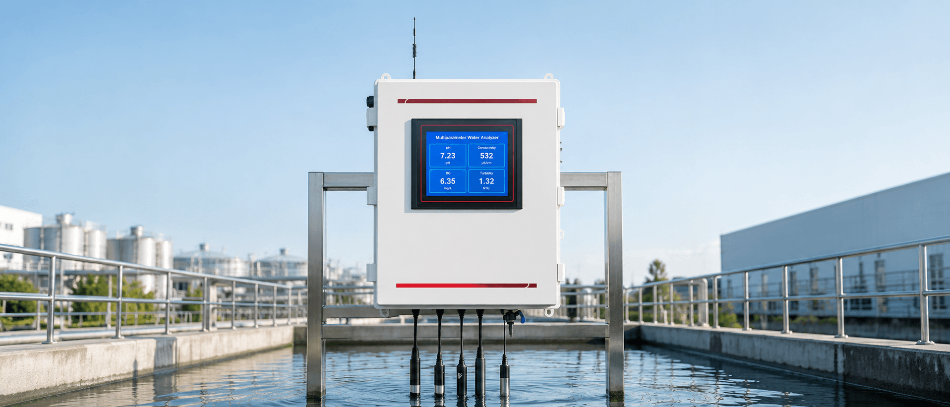 Multi-parameter water quality analyzer at a Kenyan ETP